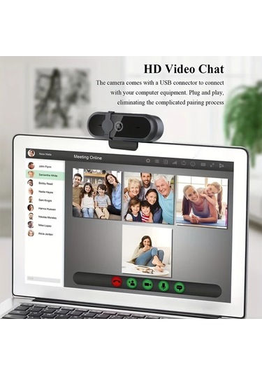 Dashanshop 1080p Bilgisayar Kamerası Yüksek Çözünürlüklü Usb Mikrofonlu Görüntülü Sohbet Canlı Yayın