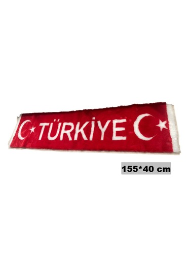 Torpido Üstü Ay Yıldızlı Türkiye Yazılı Peluş Örtü 155 40 Cm