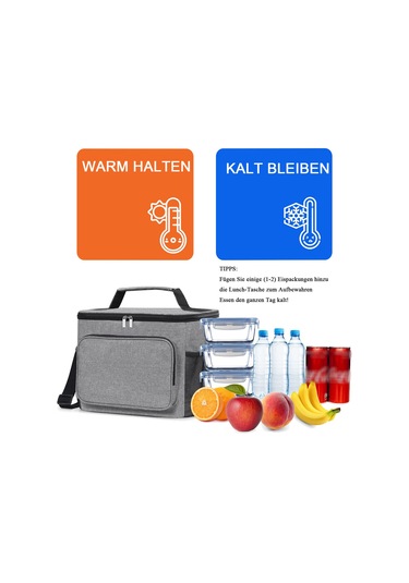 Ayarlanabilir Omuz Askılı Yalıtımlı Öğle Yemeği Kutusu, Erkekler Ve Kadınlar İçin Yeniden Kullanılabilir Gıda Sınıfı Öğle Yemeği Çantası, Açık Hava Maceraları İçin Sızdırmaz Soğutucu Çanta Çok Renkli