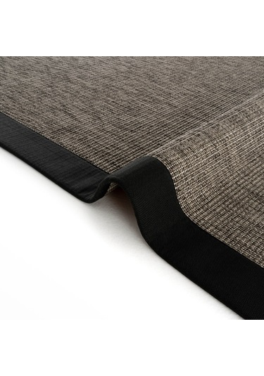 Cool Halı Prag Siyah Keten Hav Toz Vermez Kolay Temizlenen Hasır Dokulu İnce Düğüm İthal Sisal Halı