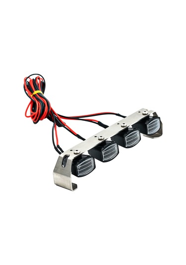 Kosona 1/10 Traxxas Trx-4 Trx4 Axial Scx10 Rc4wd D90 Km2 İçin Siyah+gümüş 4 Led Li Gerçekçi Araç Aydınlatma Seti