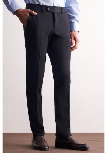 Lacivert Yan Cep Açık Paça Esnek Slim Fit Classic Casual Pantolon 1003255153 Lacivert