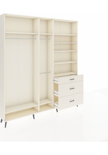 Arges Dolap 9 Raflı 3 Çekmeceli 3 Askılı 220x30x243 Aytaşı-aytaşı/aytaşı Aytası/aytası