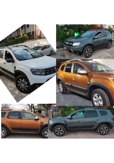 Dacia Duster 2018 2019 2020 2021 2022 2023 Uyumlu Kapı Ve Çamurluk Koruma Dodik Seti Siyah 12 Parça