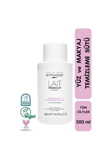 Byphasse Makyaj Temizleme Sütü Tüm Cilt Tipleri 500 ML
