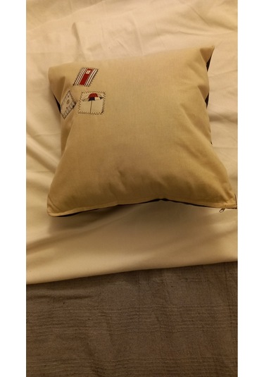 Kırlent Kılıf 45x45 Kedicik Turuncu