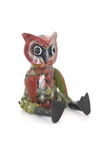 Büro Ev Ofis Dekoru İçin Hediyelik Ahşap Sallanan Baykuş