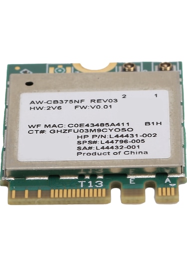 Yaleker Rtl8822ce Çift Frekanslı 2.4/5ghz 802.11ac Wi-fi + Bluetooth 5.0 M.2 Ngff Arayüzlü Kablosuz Ağ Kartı Modülü Pcb Malzeme