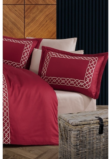 Nazik Home Vienza Bordo Nevresim Takımı Çk Bordo