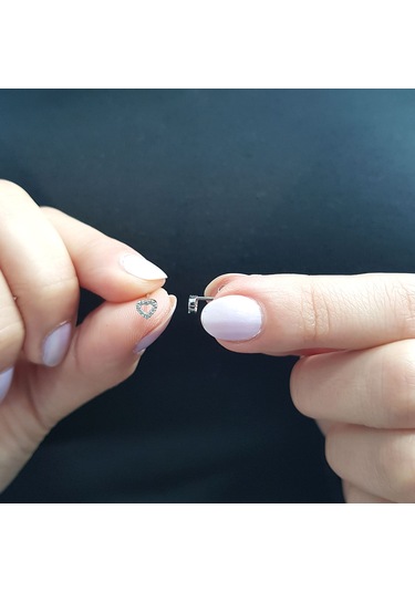 Lova Pırlanta Kalp Küpe -  3040084