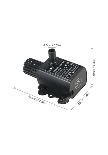Dc12v Güneşçi Mikro Fırçasız Soğuk Su Dolaşım Çeşmesi Su Pompası, Boyut:qr50c