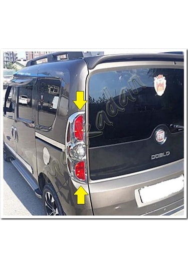 Markadan Fiat Doblo Krom Stop Çerçevesi 2010-2014 2 Parça Abs  Kro