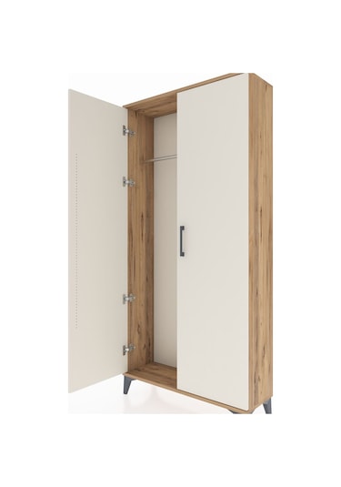 Arges Dolap 2 Kapaklı Tek Askılı 88x30x182 Çam-aytaşı Çam