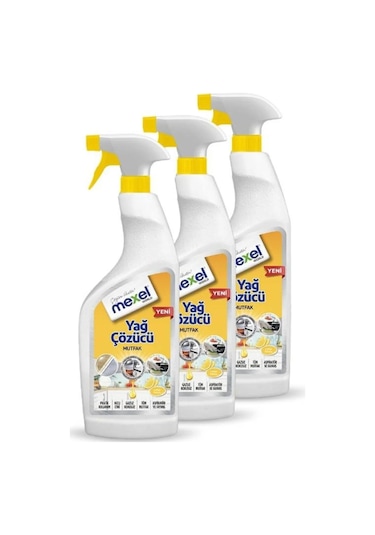 Güçlü Forte Yağ Çözücü Limon Kokulu 750 Ml 3'lü 3'lü Set