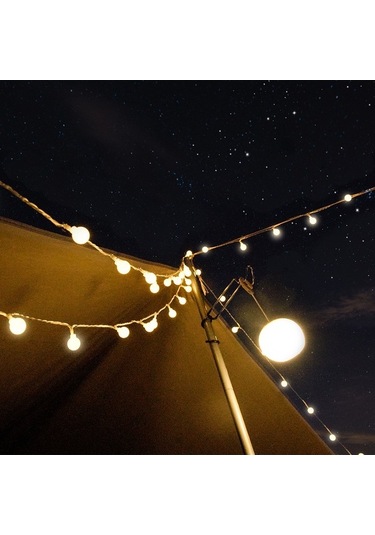 Tongxida 3 Çizgili 10m 100 Led Su Geçirmez Balon Işık Zinciri - Gölge Olmayan, Tüm Led'ler Eşit Parlak - Kamp, Çadır, Açık Ha Çok Renkli