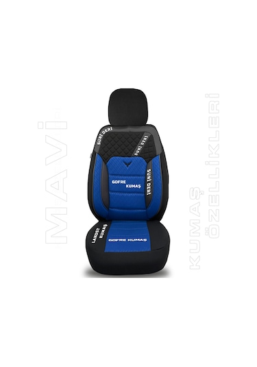 Minderland K1 - Suzuki Splash İle Uyumlu Koltuk Kılıfı, Tam Takım/mavi