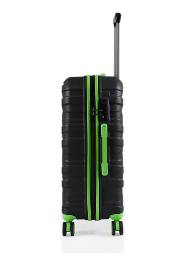 Ççs Nc-092 Abs Orta Boy Valiz Siyah-yeşil Siyah - Yeşil