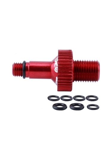 Qingmipy 7075 Alyüminyum Mtb Arka Amortisör Gaz Adaptörü - Rockshox/dt Swiss/marzocchi Uyumlu, Ifp Basınçlandırma, Kırmızı