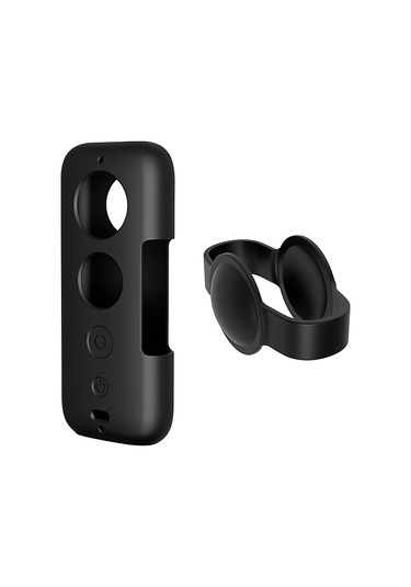 Mufunye Insta 360 One X Kamera İçin Siyah Silikon Korumalı Kılıf - Çarpıklardan Koruma, Tam Kaplama Ve Esnek Malzeme