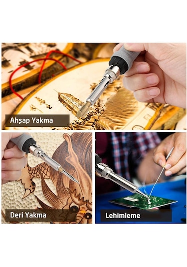 Rox Wood 0143 Pro Ahşap Yakma Ve Hobi Seti 60 Watt - 46 Parça