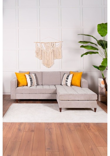 Moons Uzanmalı Köşe Takımı Sağ Sol Değiştirilebilir Bej