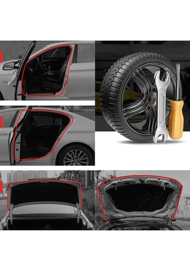 Oto Kapı Bagaj Ve Kaputlar İçin Ses Isı Ve Toz Yalıtım Fitili 5 M