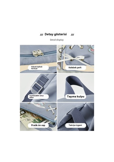 Yeni Stil Çizgi Film Sevimli Öğrenci Ders Çantası Kadın Çantası Pembe