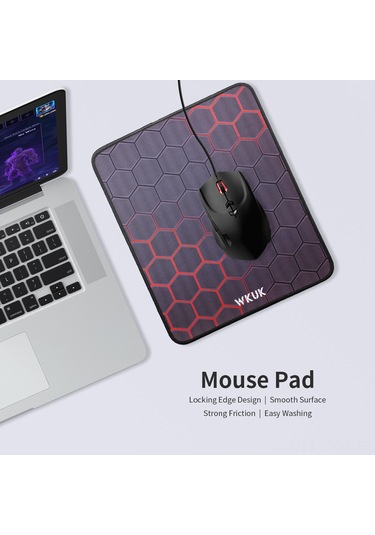 Geeksen Kırmızı Izgara Desenli 25x30cm Mouse Pad - Kaymazsız Kauçuk Taban, Dikişli Kenar, Suya Dayanıklı, Ev/ofis/oyun Kullanıma Uygun G-2318
