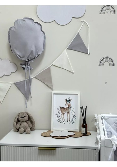 Mamibro Kumaş Bayraklı Işık Zinciri 201246483 Çok Renkli