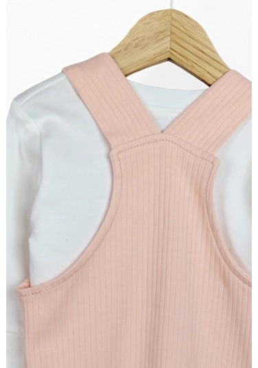 Kidskingdom Pembe Renk Kız Bebek & Çocuk Pamuklu 2 Parça Tulum Pembe