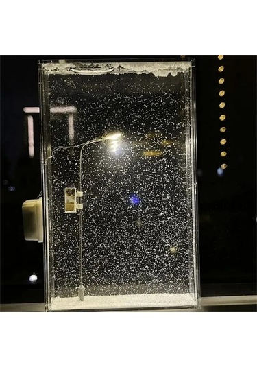 Moveevo Kendin Yap Kar Manzaralı Dekoratif Gece Lambası - Romantik Ve Sanatsal Işık Çok Renkli