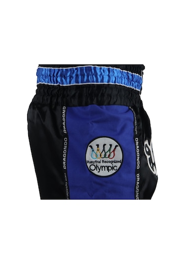 Dragondo Mt3018 Muaythai Şortu Nakışlı Muay Thai Şortu Mavi - Siyah Dragondo Mt3018 Muaythai Şortu Nakışlı Muay Thai Şortu Mavi - Siyah