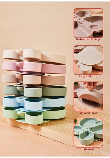 Besleme Tepsisi, Kelebek Tepsi Ve Kaşık, Kendi Kendine Beslenmeye Uygun, Vantuzlu Tasarıma Sahip