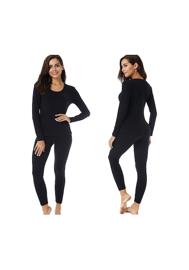 Momslab Momslab  Bayan Termal Tayt Alt Üst Takım Termal Fanila Içlikkarışık2Xl Siyah