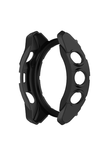 Garmin Tactix 8 İçin Amoled 51mm Hollow Armor Tpu Yarım Kapsama İzle Koruyucu Kılıf Siyah