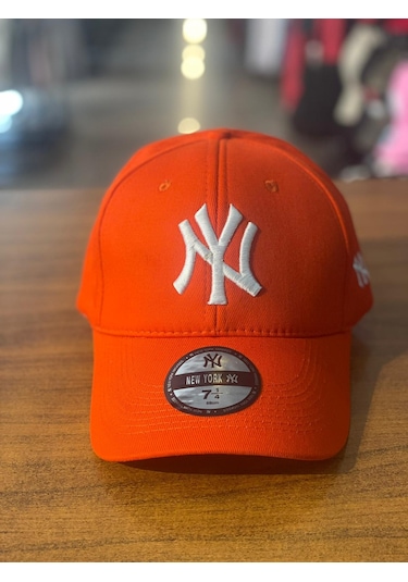Hamze Ny Yankees Turuncu Renk Trucker Model Cap Şapka Turuncu