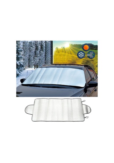Araba Ön Cam Örtüsü Kış Buz Don Koruyucu Güneşlik Beyaz