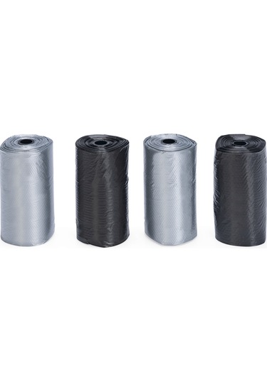 Beeztees Köpek Dışkı Toplama Poşeti, Siyah Gri, 4x20adet