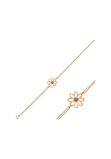 Gümüş Rose Çiçek Bileklik Gümüş - Rose