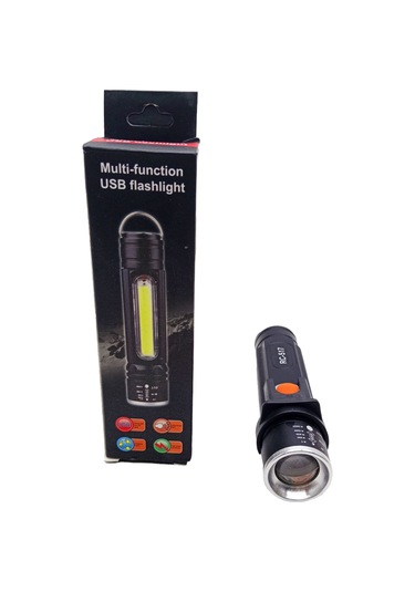 Zomlu Usb Şarjlı El Feneri Metal Kasa Çok renkli