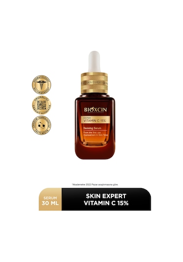 Bioxcin Skin Expert Vitamin C 15% Canlandırıcı Serum 30 ml - Ester C Niasinamid (B3 vitamini)