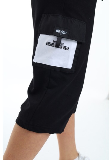 Erkek Çocuk Kargo Cepli Kapri Alt 12205 Siyah