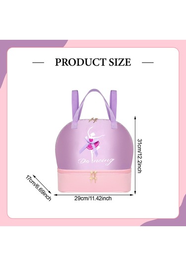 Suntek Bale Dans Sırt Çantası Sporları Seyahatleri İçin Mor Pembe