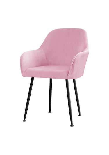 Pembe Kadife Streç Koltuk Kapak Elastik Düz Renk Yemek Sandalyesi Kapakları Ev Dekor Yıkanabilir Yüksek Kol Dayama Ofis Koltuğu Slipcovers