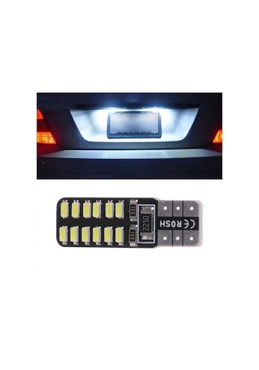 T10 Led 24 Ledli Metal Ultra Beyaz Park. Plaka. Tavan Ampulü 10 Adet