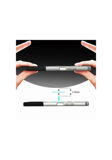 Realme Note 60 Kılıf Magsafe Şarj Kartlıklı Mıknatıslı Duble 1.7mm Kapak Kart Bölmeli Lacivert Siyah