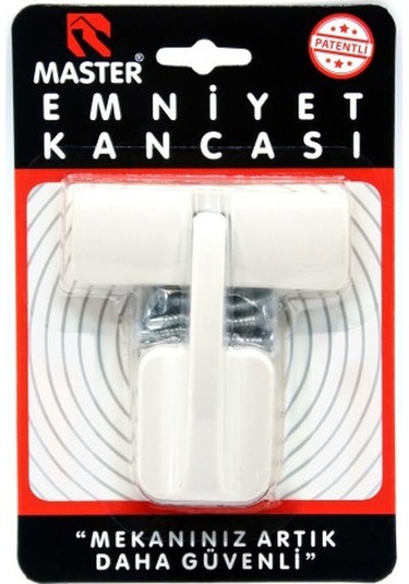 Lüks Emniyet Kancası beyaz emk-02w