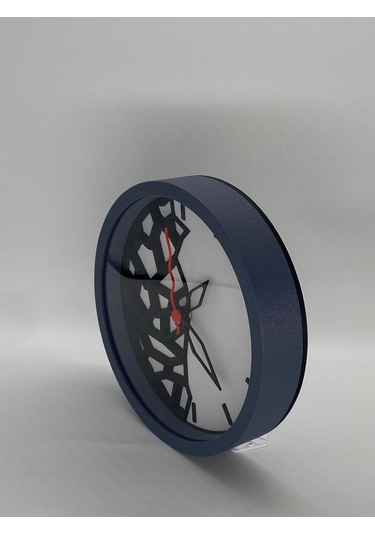 Modern Sanat Dokunuşuyla Parçalanan Zaman Duvar Saati Beyaz Zemin Ve Koyu Gri Kasa Siyah