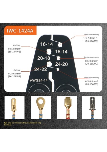 Yunboo Molex Ve Tyco Terminal Bağlantıları İçin Iwc-1424b Yükseltilmiş Tipi Presli Bağlama Aleti