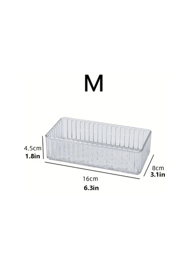 Dashanshop Transparan M Plastik Çekmece Saklama Kutusu Çok Bölmeli Hafif Banyo Organizer Şeffaf